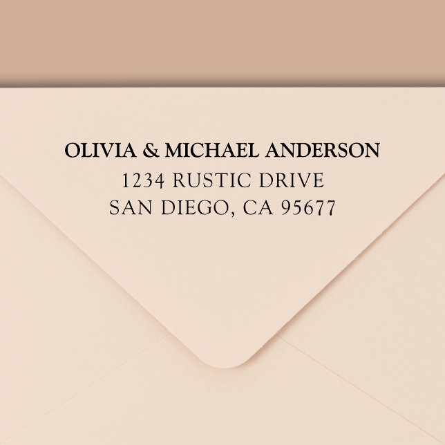 Minimale moderne Typografie-Rücksendeadresse Permastempel (Von Creator hochgeladen)