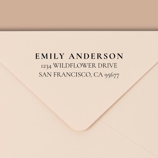 Minimale moderne Typografie-Rücksendeadresse Permastempel (Von Creator hochgeladen)