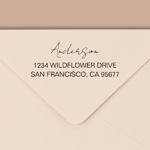 Minimale moderne Typografie-Rücksendeadresse Permastempel