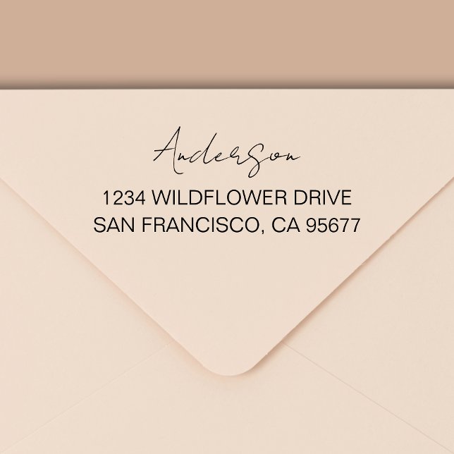 Minimale moderne Typografie-Rücksendeadresse Permastempel (Von Creator hochgeladen)