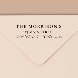 Minimale moderne Typografie-Rücksendeadresse Permastempel