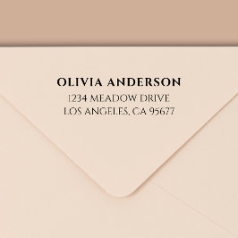 Minimale moderne Typografie-Rücksendeadresse Permastempel