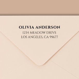 Minimale moderne Typografie-Rücksendeadresse Permastempel