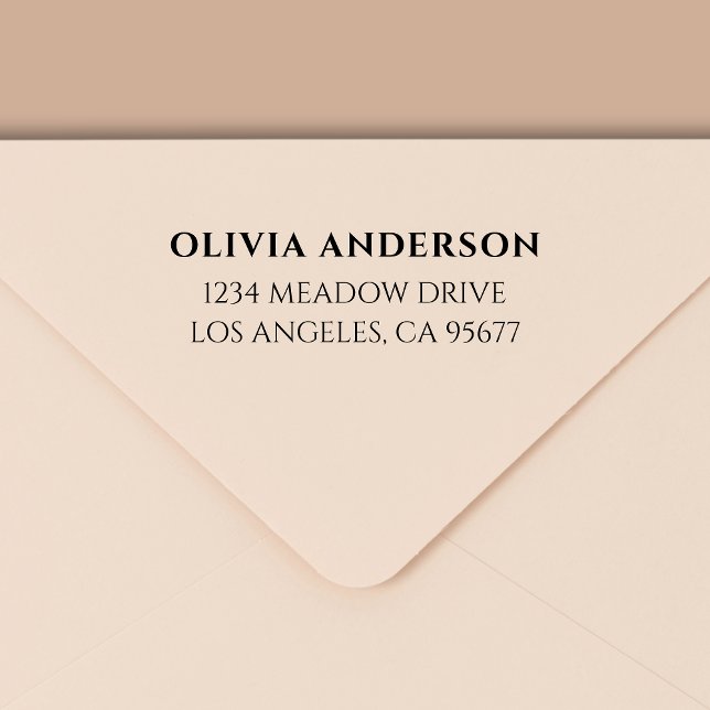 Minimale moderne Typografie-Rücksendeadresse Permastempel (Von Creator hochgeladen)