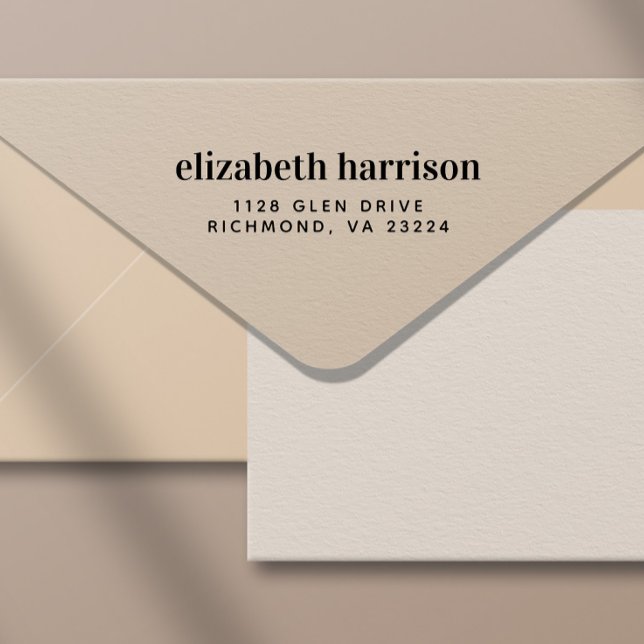 Minimale moderne Typografie-Rücksendeadresse Permastempel (Von Creator hochgeladen)