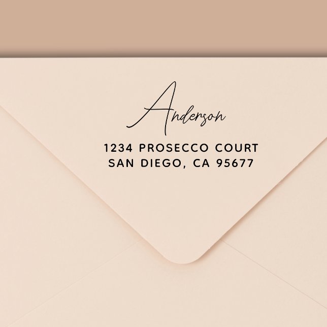 Minimale moderne Typografie-Rücksendeadresse Permastempel (Von Creator hochgeladen)