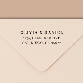 Minimale moderne Typografie-Rücksendeadresse Permastempel