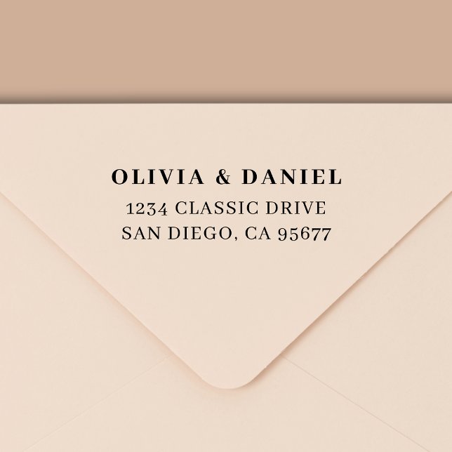 Minimale moderne Typografie-Rücksendeadresse Permastempel (Von Creator hochgeladen)