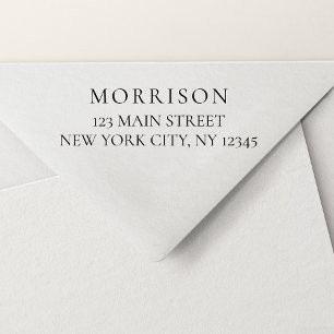 Minimale moderne Typografie-Rücksendeadresse Permastempel
