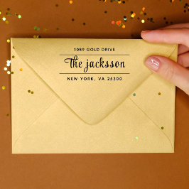 Minimale moderne Vintag-Chic-Rücksendeadresse Permastempel