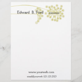 Minimale moderne wilde Blume mit Blumen Briefbogen