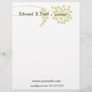 Minimale moderne wilde Blume mit Blumen Briefbogen
