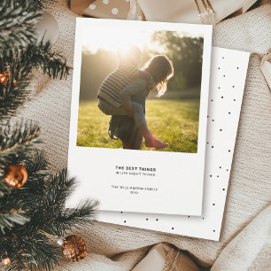 Minimale moderne Zitate Einfache Weihnachtsfoto- Feiertagskarte