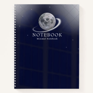 Minimale Mondraum-Personalisierte Notizbuch