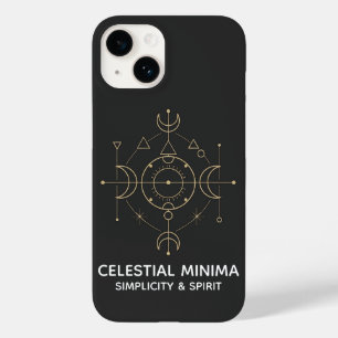 Minimale Mondsichel und Sonnenlinienkunst Boho-S Case-Mate iPhone 14 Hülle