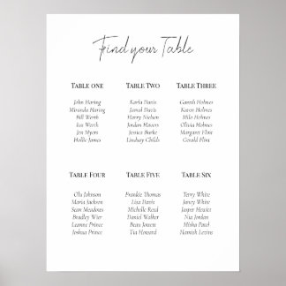 Minimale monochrome Acryl-6-Tischplanposter Poster