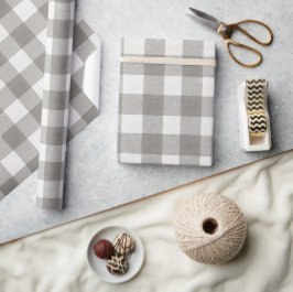 Minimale monochrome Karo-Feiertage Geschenkpapier