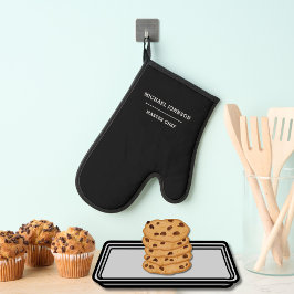 Minimale Monogram Master Koch Schwarz-Weiß-Schürze Ofenhandschuh