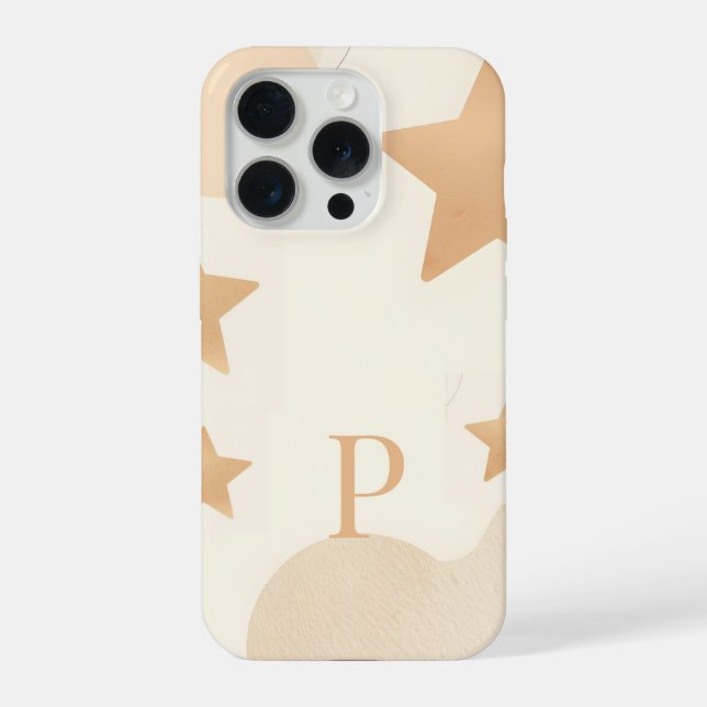 Minimale Monogramm-Buchstabe P-Handyhülle – Ästhet iPhone Hülle (Rückseite)