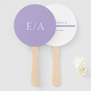 Minimale Monogramm-Digital-Lavendel-Purple-Hochzei Fächer