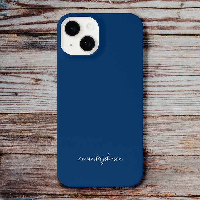 Minimale Monogramm Fügen Sie Ihren vollen Namen Du iPhone 15 Hülle (Von Creator hochgeladen)