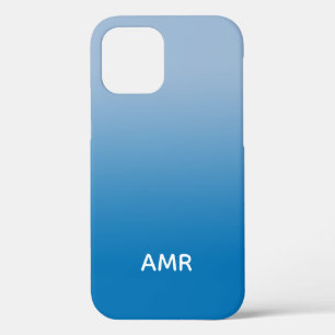 Minimale monogramm Licht bis dunkelblaue Strahlung Case-Mate iPhone Hülle