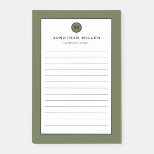 Minimale Monogramm-Linde Postit-Notizen Post-it Klebezettel