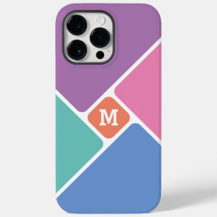 Minimale Monogramm Moderne Abstrakte Blöcke farbig Case-Mate iPhone 14 Pro Max Hülle