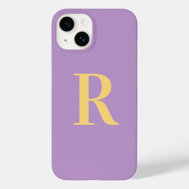 Minimale Monogramm Modernes Lila Lilac Case-Mate iPhone Hülle (Rückseite)