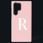 Minimale Monogramm Modernes Rosa Samsung Galaxy Hülle<br><div class="desc">Dies ist ein niedliches, modernes, personalisiertes Monogramm-Design. Dieses stilvolle Design ist in trendigem Rosa mit stilvoller Typografie gehalten. Es ist ideal für ein personalisiertes Geschenk oder ideal als niedliches neues Zubehör für sich. Fügen Sie einfach Ihren Anfangsbuchstaben hinzu, indem Sie ihn in dieses Textfeld eingeben. Karo aus dem Entwurfsbearbeitungsprogramm, um...</div>