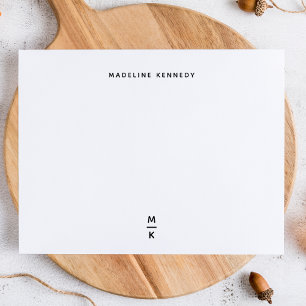Minimale Monogramm-Notizkarten Mitteilungskarte