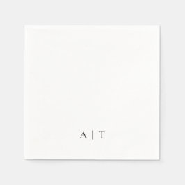 Minimale Monogramm Paare Erste Hochzeit Serviette