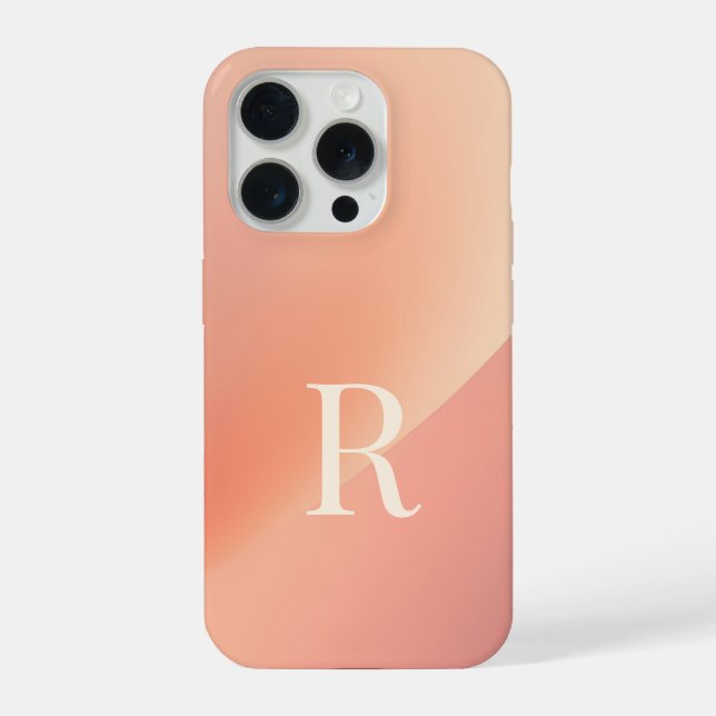 Minimale Monogramm-R-Handyhülle – Ästhetischer Buc iPhone Hülle (Rückseite)