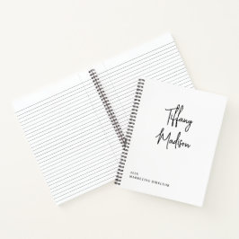Minimale Monogramm-Schwarzweiß-Einzelanfertigung N Notizbuch