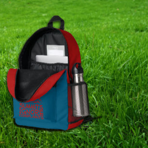 Minimale Mountain-Art-Wanderung  blau rot  Rucksac Bedruckter Rucksack