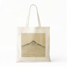 Minimale Mountain-Konturkarte-Tragetasche