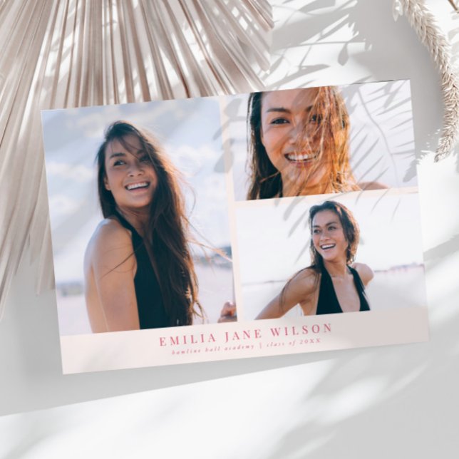 Minimale Multi-Foto Abschluss Rosa Ankündigung (Von Creator hochgeladen)