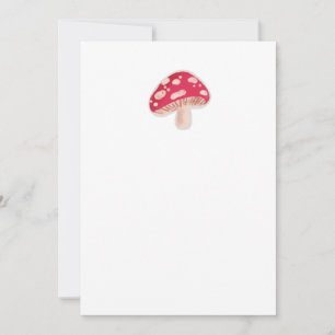 Minimale Mushroom-Flachkarte Einladung