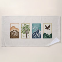 Minimale Natur-Set – Berg- und Baum-Kunst