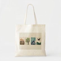 Minimale Natur-Set – Berg- und Baum-Kunst