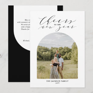 Minimale Neujahrsgrüße Foto Feiertagskarte