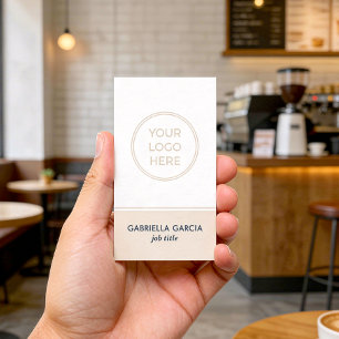 Minimale neutrale Geschäftslogo-QR-Code-Karte Visitenkarte