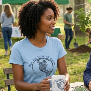 Minimale Öko Für die Liebe zum Tag der Erde Frauen T-Shirt
