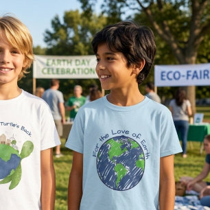 Minimale Öko Für die Liebe zur Erde Kinder Geschen T-Shirt