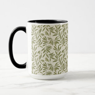 Minimale Olivenzweig-Muster Tasse