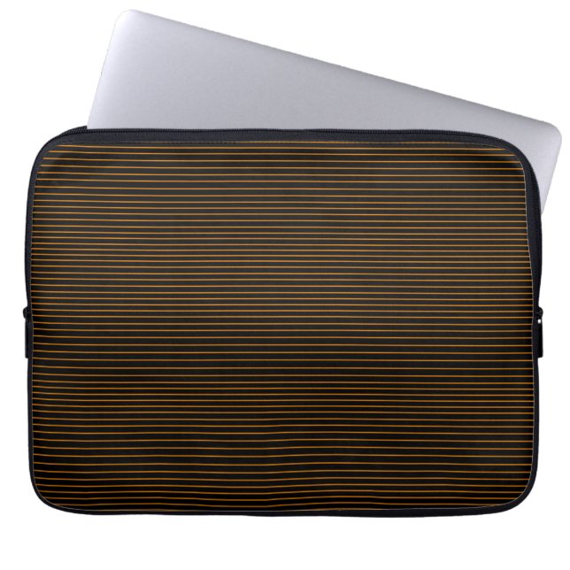 Minimale Orangenlinien Laptopschutzhülle (Vorderseite)