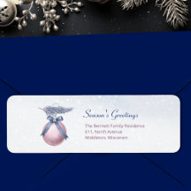 Minimale Ornament-Rücksendeadresse - Winterurlaub