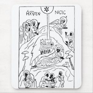 Minimale orthodoxe Weihnachtskrippe Mousepad
