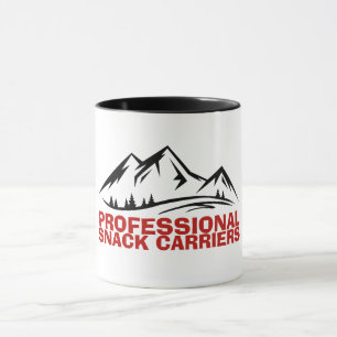 Minimale Outdoor-Berg-Gestaltung Wandern schwarz r Tasse
