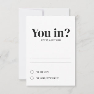 Minimale Oval Response Cards Einladung